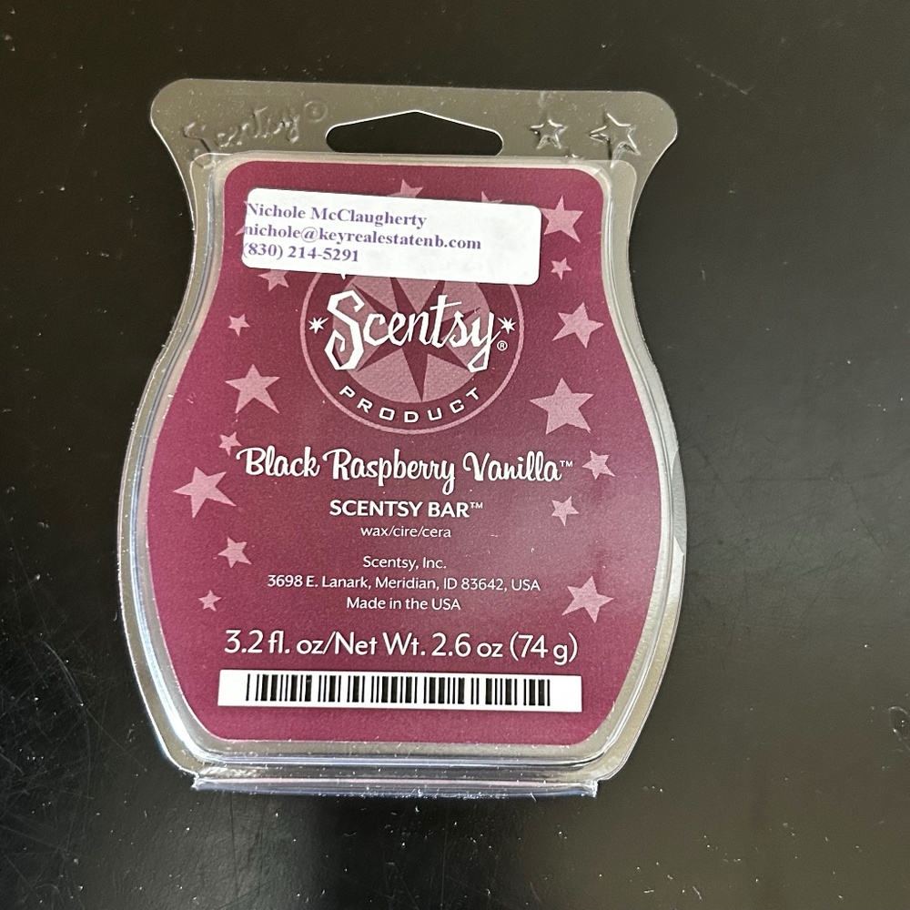Scentsy Black Raspberry Vanilla Bar Wax. NWT.